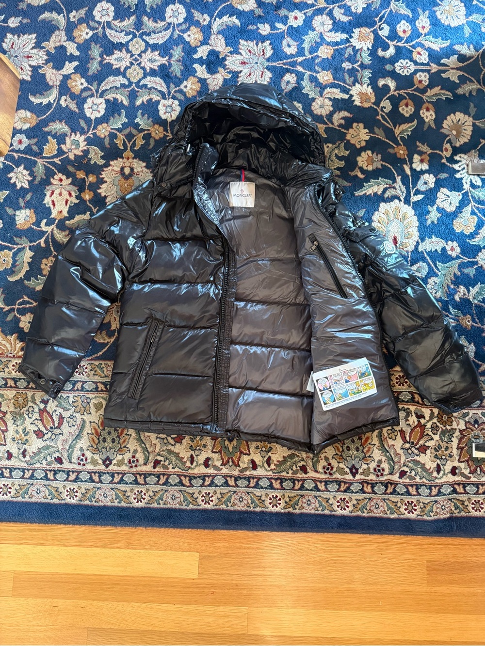 Moncler Black Hooded Puffer Jacket